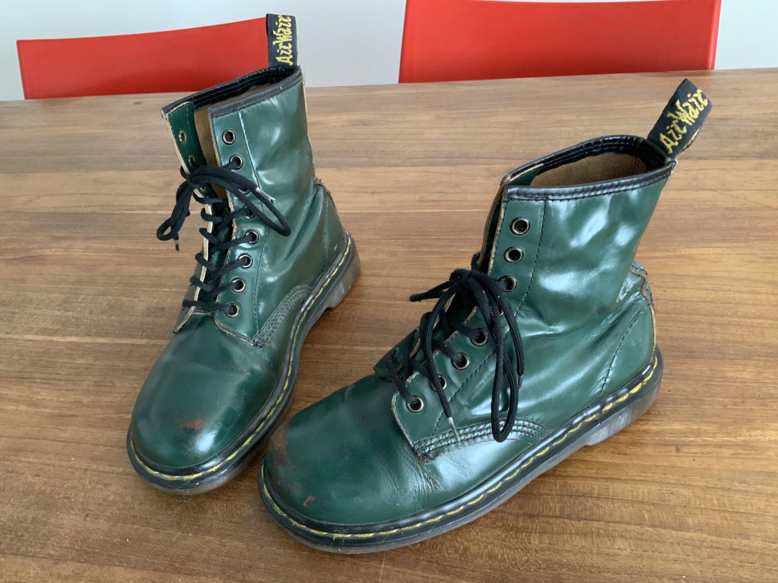 Doc martens verte foncée best sale